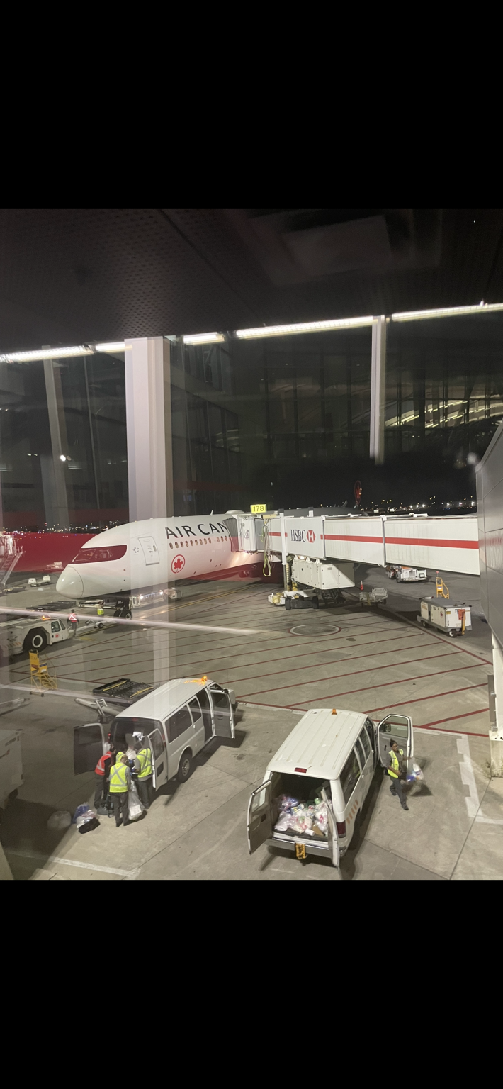 View of the plane from the jet bridge